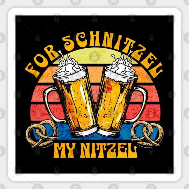 Retro For schnitzel, my Nitzel Oktoberfest Magnet by HolidayBug